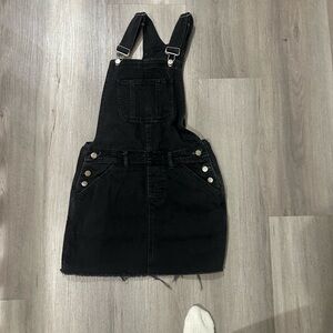 ASOS Black Denim Overall Dress